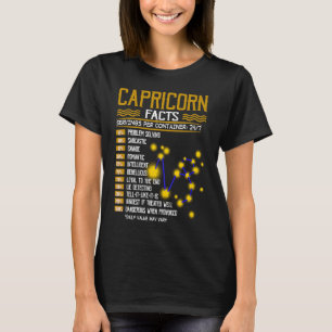 Capricorn Facts Horoscopes Capricorn Birthday T-shirt
