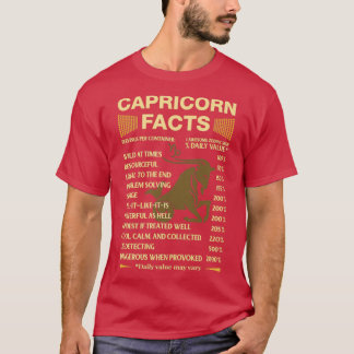 Capricorn Facts Zodiac Sign Astrology Birthday Gif T-shirt