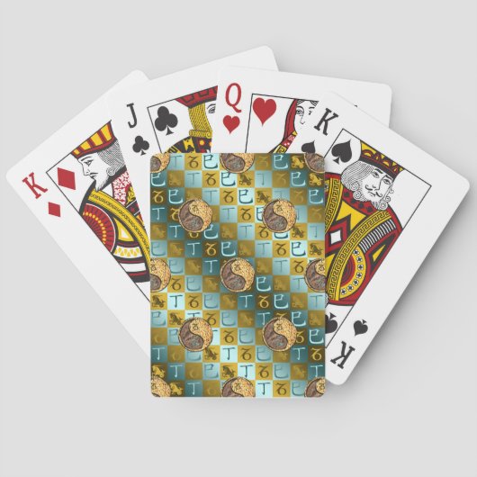 Capricorn & Fire Snake Pokerkaarten (Achterkant)