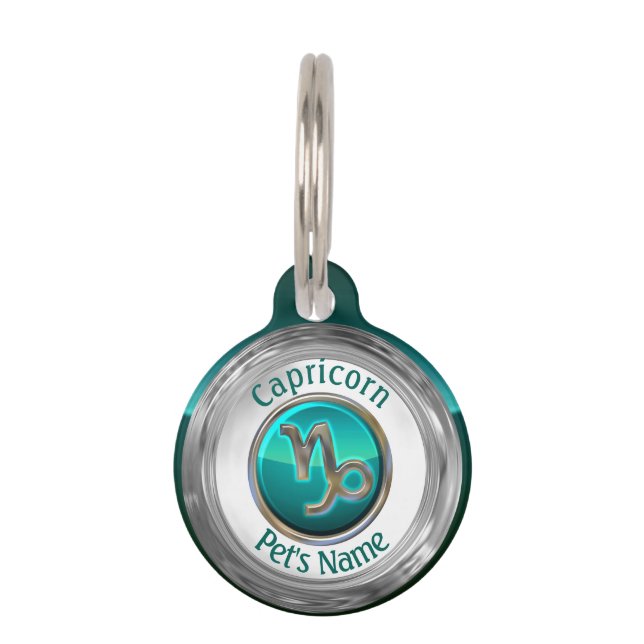 Capricorn - Geitesjandje voor Geiten Huisdierpenning (Voorkant)
