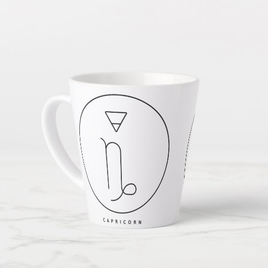 Capricorn Geometric Glyph Coffee Mok (Linkerhoek)