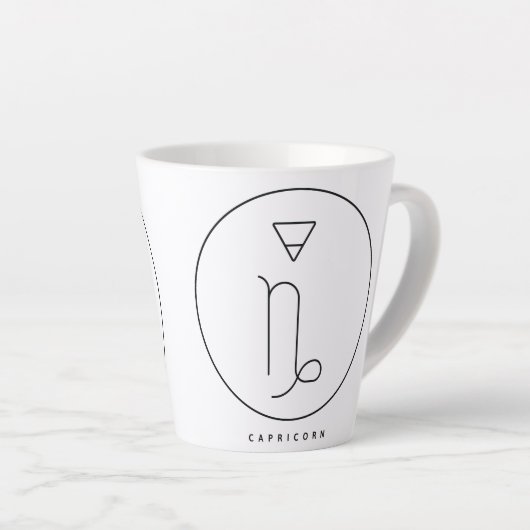 Capricorn Geometric Glyph Coffee Mok (Rechterhoek)