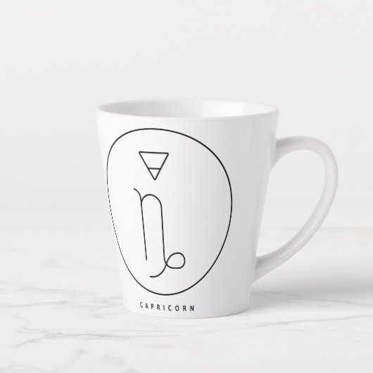 Capricorn Geometric Glyph Coffee Mok (Rechts)