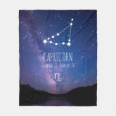 Capricorn | Gepersonaliseerde zodiac-constellatie Fleece Deken (Voorkant)