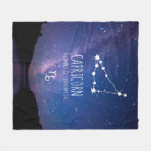 Capricorn | Gepersonaliseerde zodiac-constellatie Fleece Deken (Voorkant (Horizontaal))