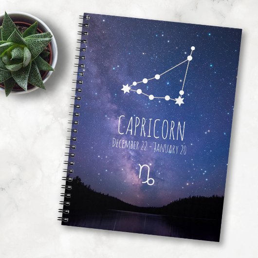 Capricorn | Gepersonaliseerde zodiac-constellatie Notitieboek