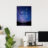 Capricorn | Gepersonaliseerde zodiac-constellatie Poster (Thuiskantoor)