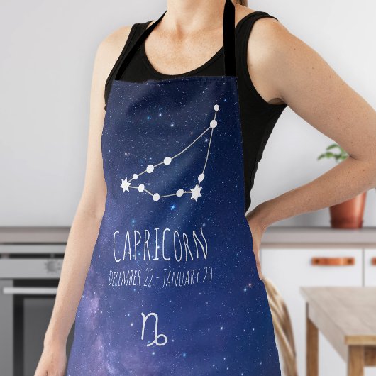 Capricorn | Gepersonaliseerde zodiac-constellatie Schort