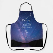 Capricorn | Gepersonaliseerde zodiac-constellatie Schort (Voorkant)