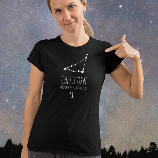 Capricorn | Gepersonaliseerde zodiac-constellatie T-shirt