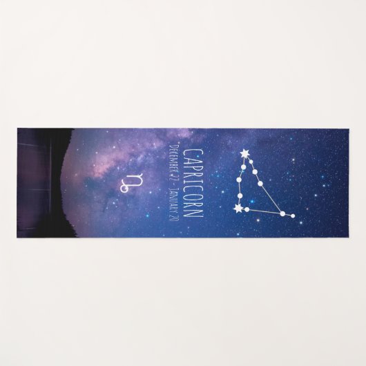 Capricorn | Gepersonaliseerde zodische astrologie Yogamat (Voorkant (horizontaal))