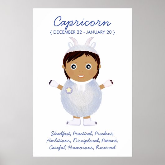 Capricorn - Girl Horoscope Poster (Voorkant)