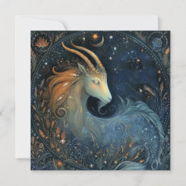 Capricorn Goat Zodiac Astrology Mystical Birthday Kaart