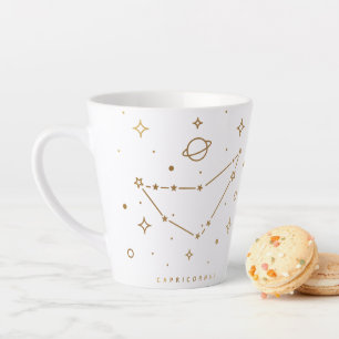 Capricorn Gold Abstract Constellation Coffee Mok