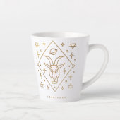 Capricorn Gold Glyph Coffee Mok (Rechts)