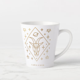 Capricorn Gold Glyph Coffee Mok