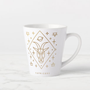 Capricorn Gold Glyph Coffee Mok