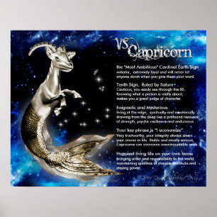 Capricorn Gold-kenmerken Poster