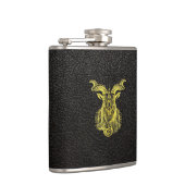 Capricorn Gold op leder Heupfles (Rechts)
