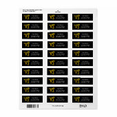 CAPRICORN GOLD ZODIAC BIRTHDAY JEWEL Black Onyx Etiket (Full Sheet)