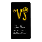 CAPRICORN GOLD ZODIAC BIRTHDAY JEWEL Black Onyx Etiket (Voorkant)