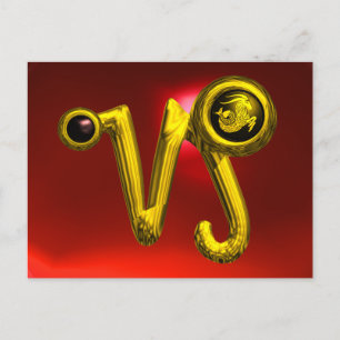 CAPRICORN GOLD ZODIAC BIRTHDAY JEWEL, Red Ruby Briefkaart