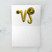 CAPRICORN Gold Zodiac Birthday Jewel, Red Ruby Kaart (Binnen)