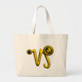 CAPRICORN GOLD ZODIAC SIGN JEWEL GROTE TOTE BAG (Voorkant)