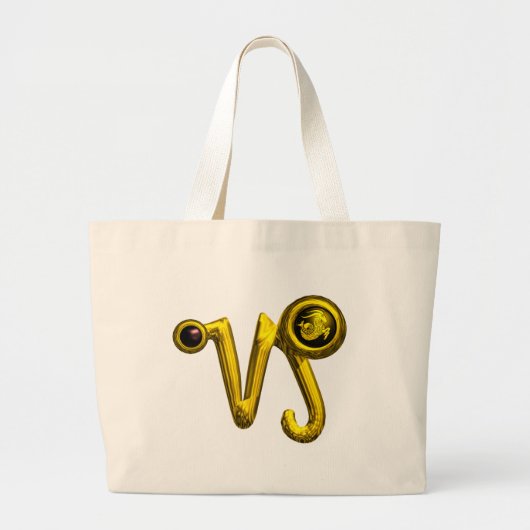 CAPRICORN GOLD ZODIAC SIGN JEWEL GROTE TOTE BAG (Voorkant)