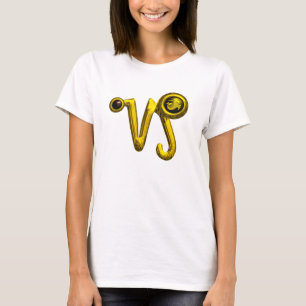 CAPRICORN GOLD ZODIAC SIGN JEWEL T-SHIRT