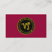 CAPRICORN GOLD ZODIAC SIGN JEWEL VISITEKAARTJE (Achterkant)