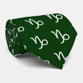 Capricorn - Groen #003300 Stropdas (Opgerold)