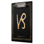 Capricorn hammered goud gestileerde astrologie klembord (Links)