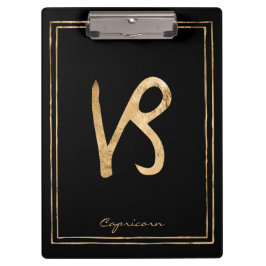 Capricorn hammered goud gestileerde astrologie klembord