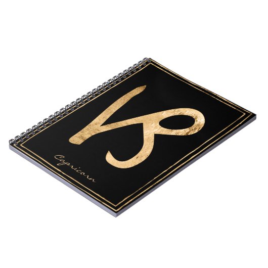 Capricorn hammered goud gestileerde astrologie notitieboek (Linkerzijde)