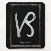 Capricorn hammered Silver astrology zodiaster Muismat (Voorkant)