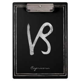 Capricorn hammered Silver gestileerde astrologie Klembord