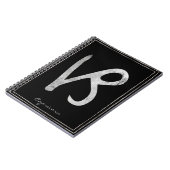 Capricorn hammered Silver gestileerde astrologie Notitieboek (Linkerzijde)