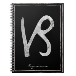 Capricorn hammered Silver gestileerde astrologie Notitieboek