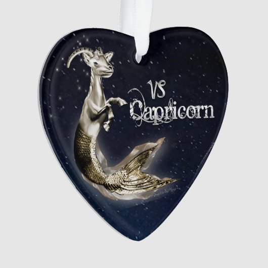 Capricorn Heart Ornament (voorkant)