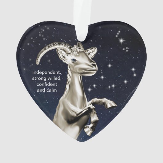 Capricorn Heart Ornament (achterkant)