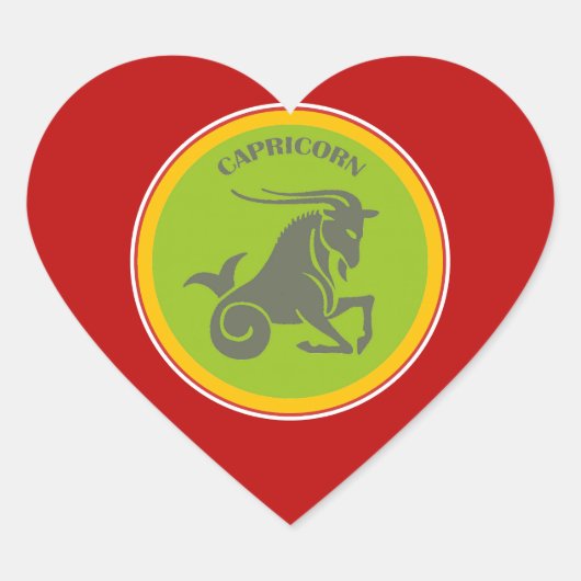 Capricorn Heart Sticker (Voorkant)