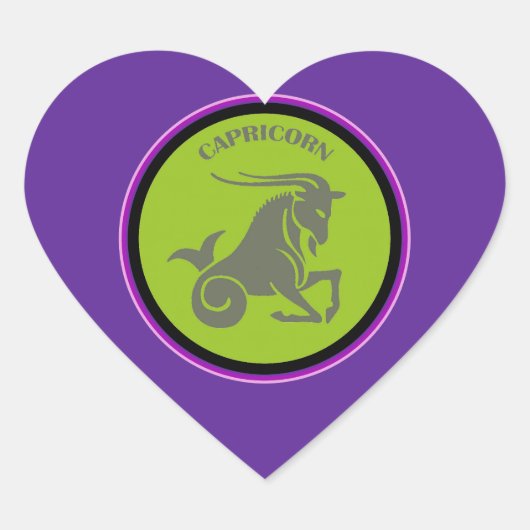 Capricorn Heart Sticker (Voorkant)