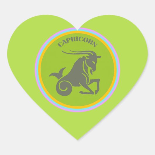 Capricorn Heart Sticker (Voorkant)