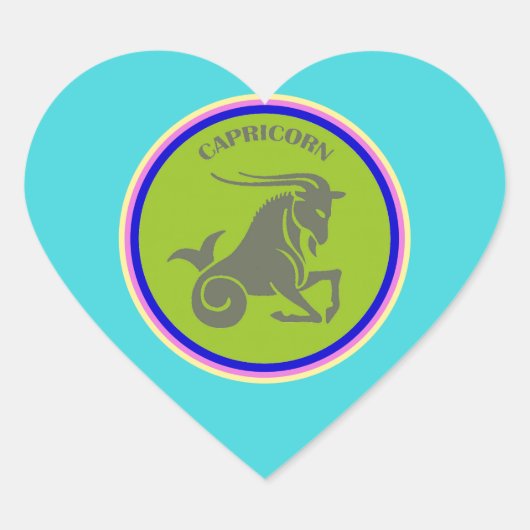 Capricorn Heart Sticker (Voorkant)