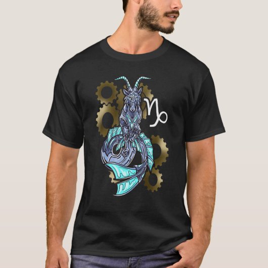 Capricorn Horoscope Geïnspireerd Capricorn Symbool T-shirt (Voorkant)