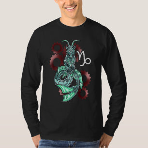 Capricorn Horoscope Geïnspireerd Capricorn Symbool T-shirt