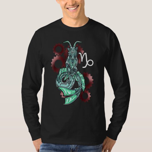 Capricorn Horoscope Geïnspireerd Capricorn Symbool T-shirt (Voorkant)