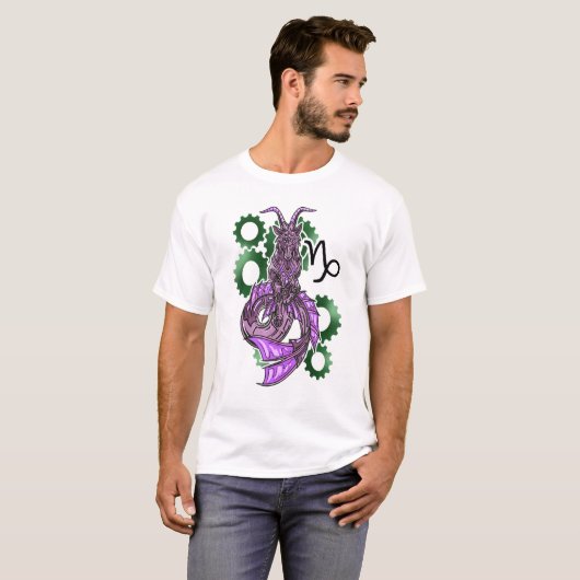 Capricorn Horoscope Geïnspireerd Capricorn Symbool T-shirt (Voorkant volledig)