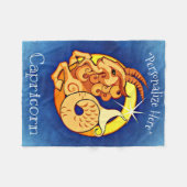 Capricorn Horoscope-ontwerpventilator Fleece Deken (Voorkant (Horizontaal))